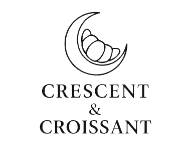 Crescent croissant logo at Crescent & Croissant,an Asian-inspired Patisserie in Woodinville